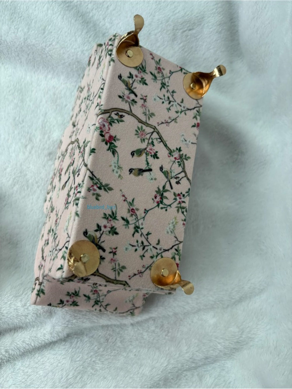 Floral Pink Miniature Jewelry Sofa Display - Picture 7 of 10